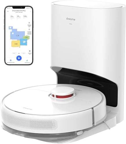 Dreame D10 Plus Robot Vacuum Cleaner with Mop, 4000Pa Robot Vacuum with Self Emptying, LiDAR Navigation, DualBoost collects, prime exc.