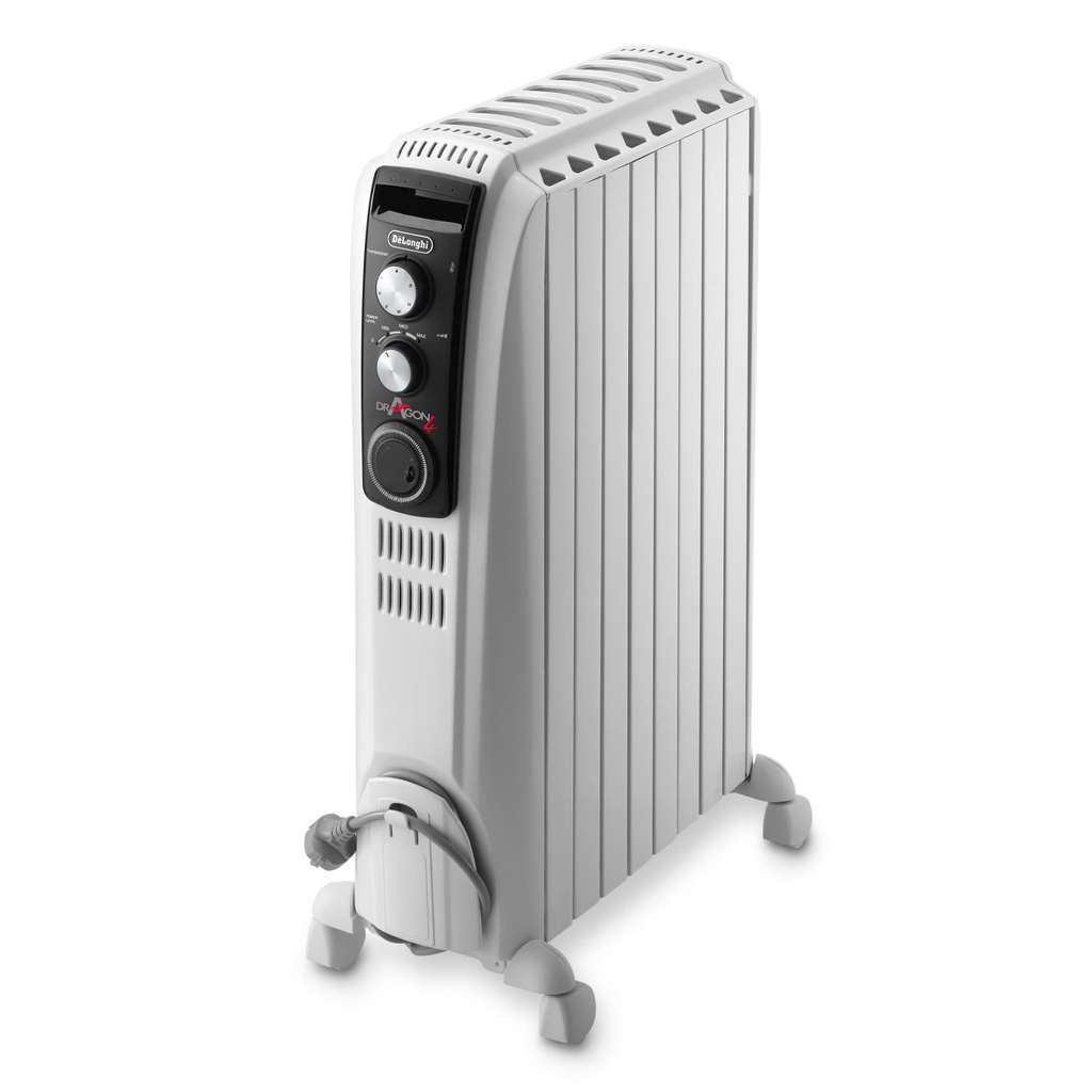 De'Longhi Dragon 4 TRD40820T Oil Filled Radiator 2KW White